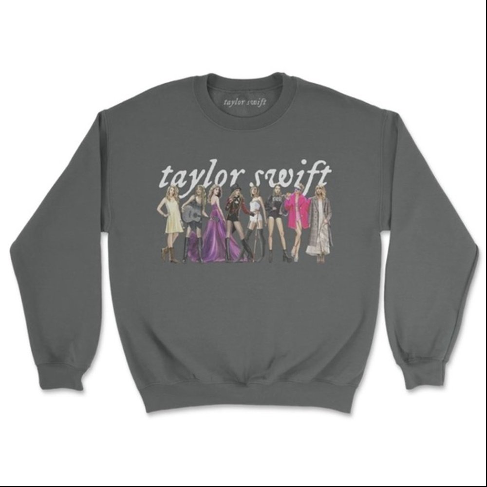 Taylor Swift Eras Dark Gray Pullover Sweatshirt